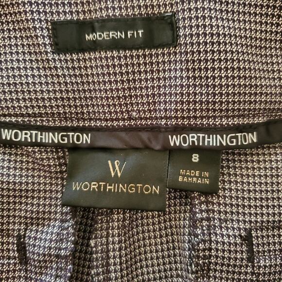 Worthington Modern Fit Straight-leg Black Houndstooth Pants Size 8 - Picture 7 of 12